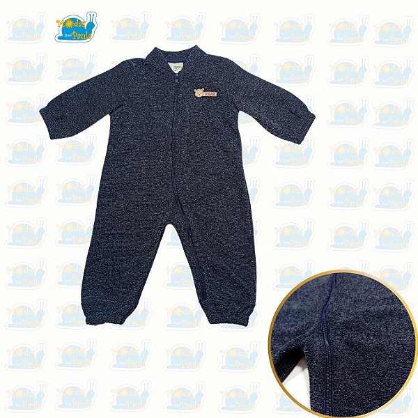 Macacão Bebê com Zíper – Forrado e Quentinho!