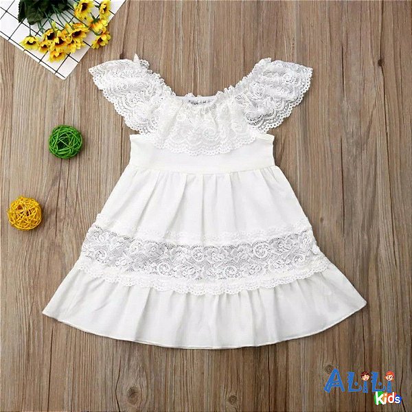 vestido branco kids