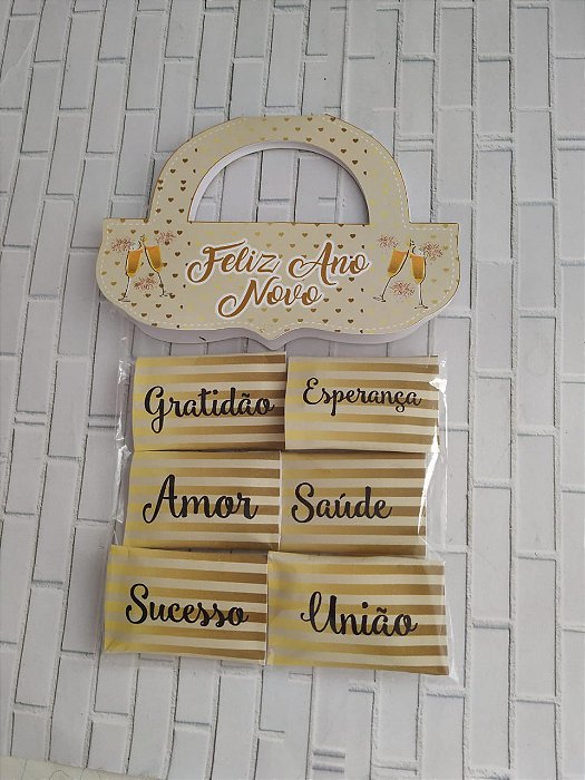Kit com 6 Balas personalizadas - Ano Novo