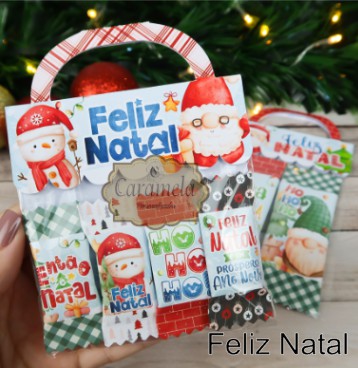 Kit com 6 Balas personalizadas - Natal