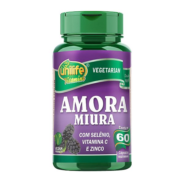 Amora Miura com Vitaminas Unilife 500mg 60 Cápsulas