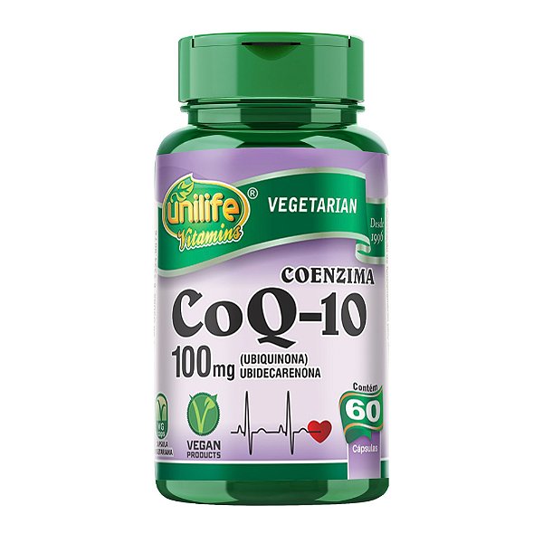 Coenzima CoQ 10 Unilife 100mg 60 Cápsulas