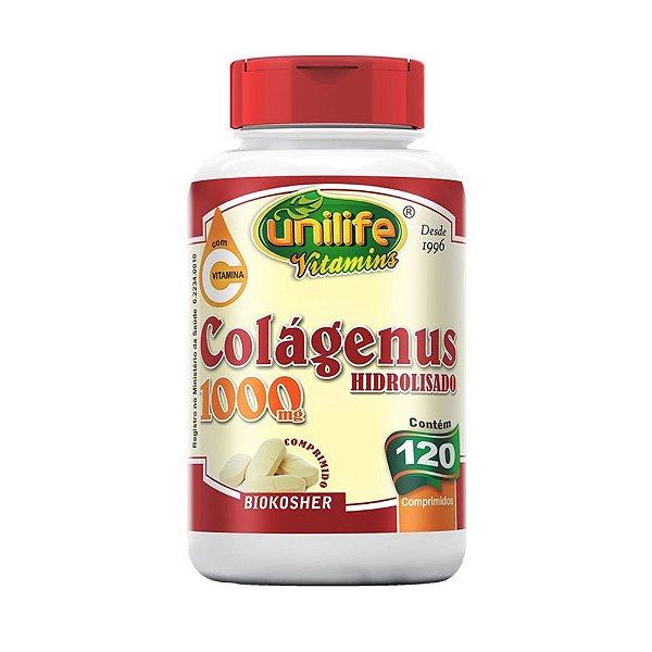 Colágenus Com Vitamina C Unilife 1000mg 120 Cápsulas