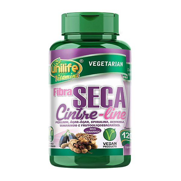 Fibra Seca Cinture Line Unilife 600mg 120 Cápsulas