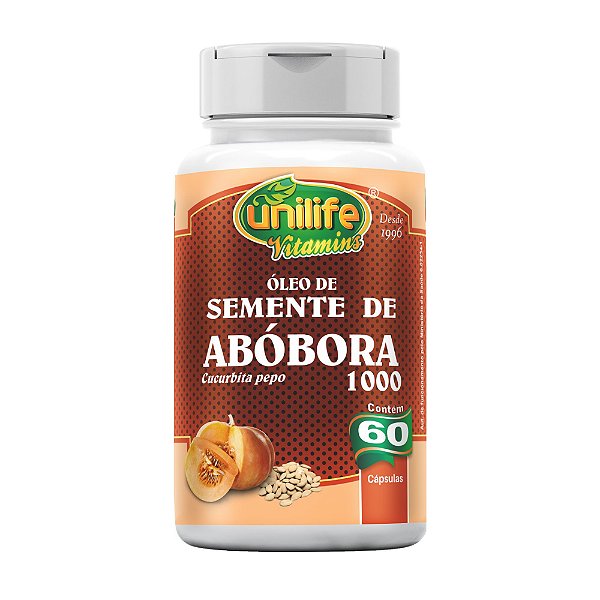 Oleo de Semente de Abobora Unilife 1200mg 60 Cápsulas