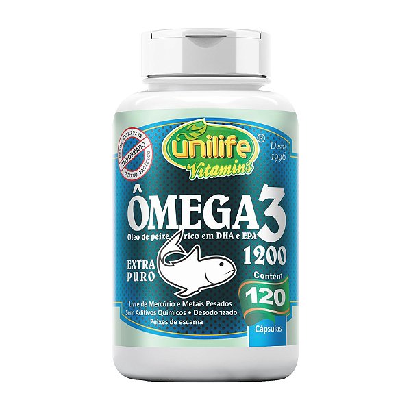 Omega 3 Unilife 1200mg 120 Cápsulas