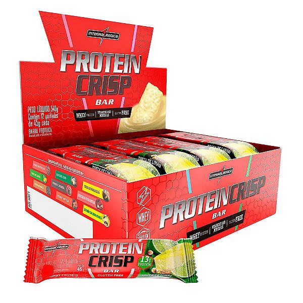 Barra Protein Crisp Bar Torta de Limao Integral Medica S/G 45g CX