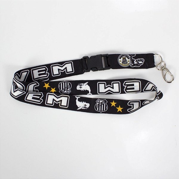 Cordão Torcida Jovem Santos Preto Oficial