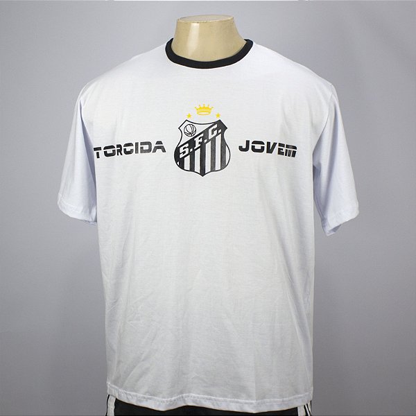 Camiseta Torcida Jovem Santos Letra Cortada Oficial