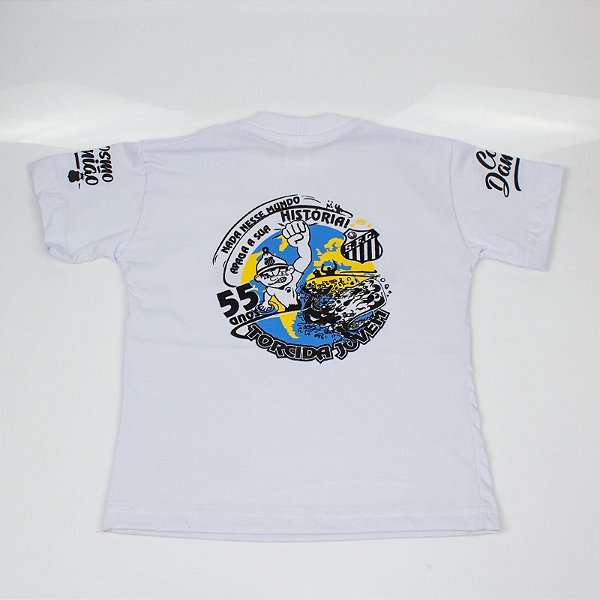 Camiseta Torcida Jovem Santos 55 Anos Infantil Oficial