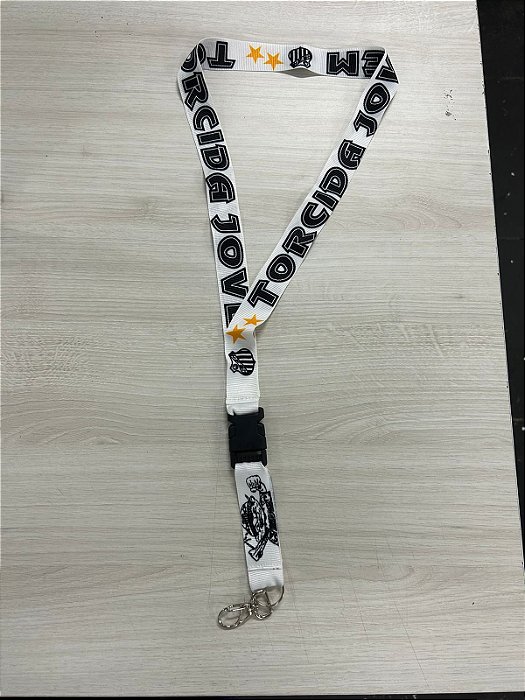 Cordão Torcida Jovem Santos Branco Boneco Oficial