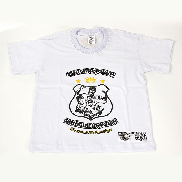 Camiseta Torcida Jovem Santos Neymar Infantil Oficial