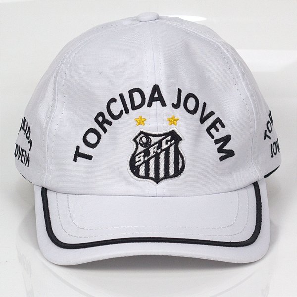 Boné Torcida Jovem Santos Listra Preta na Aba Oficial