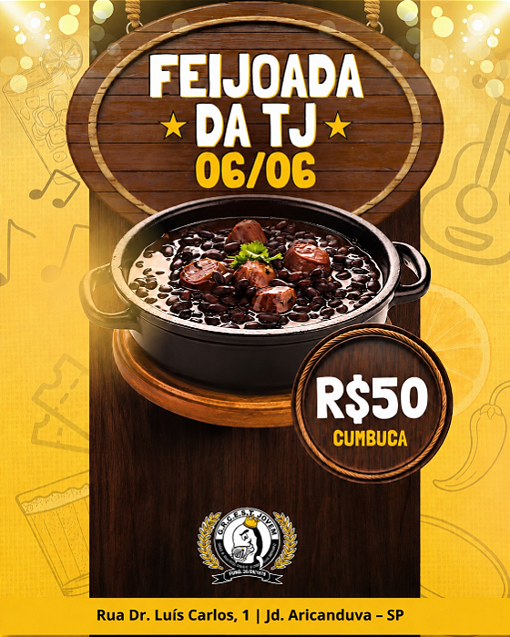 Convite Feijoada na 𝗧𝗝 Torcida Jovem Oficial
