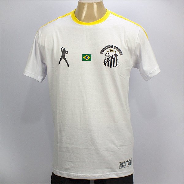 Camiseta em Homenagem ao Brasil Branca Torcida Jovem Oficial