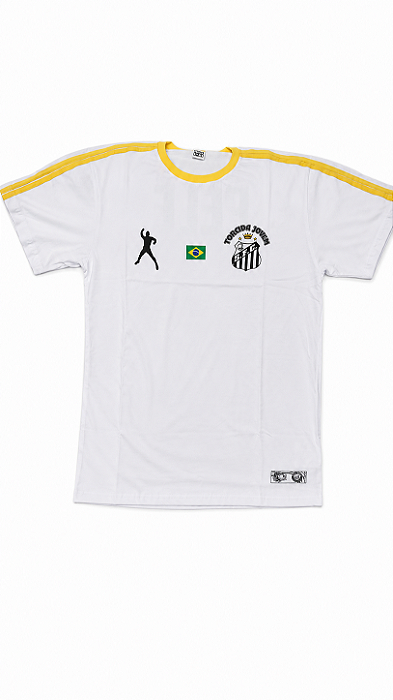 Camiseta em Homenagem ao Brasil Branca Torcida Jovem Oficial