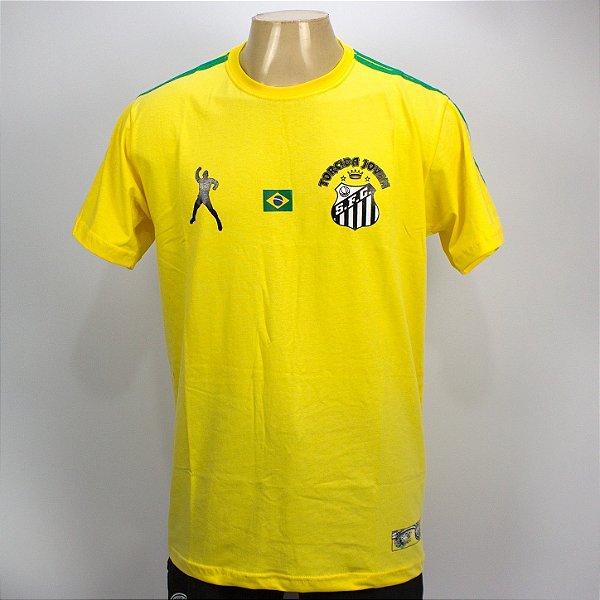 Camiseta em Homenagem ao Brasil Amarela Torcida Jovem Oficial