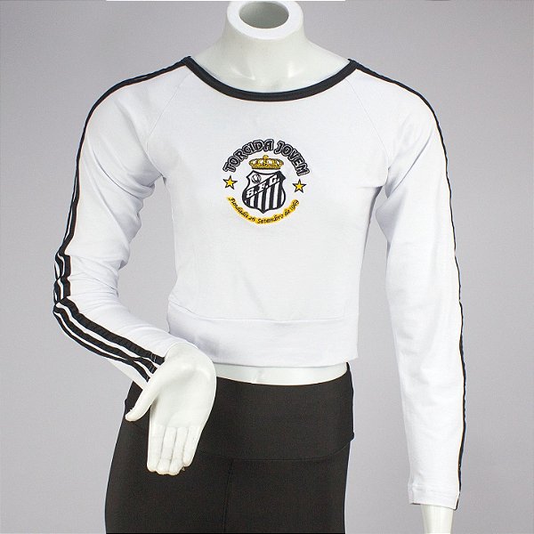 Outlet Sem Troca - Cropped Manga Longa Torcida Jovem Oficial