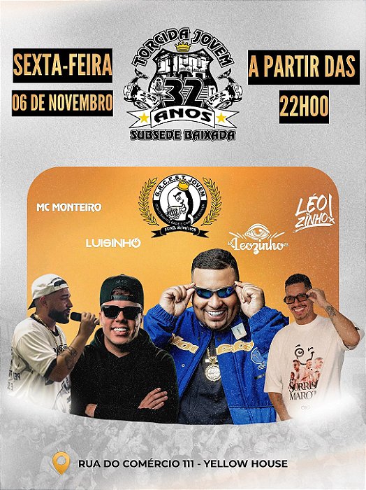 Convite Festa 32 Anos Subsede Baixada Torcida Jovem Oficial
