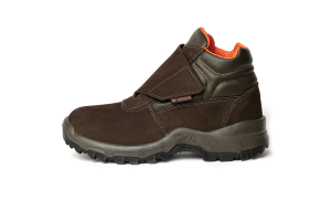 Botina Delta Plus Velcro em couro Nobuck