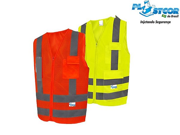 Colete Refletivo Plasticor com Um Bolso