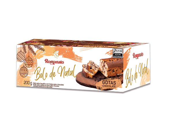 Bolo de Natal - Gotas sabor  Chocolate (200g) - UNIDADE