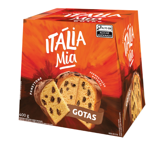 Unidade - Panettone Itália Mia - Gotas Chocolate (400g)