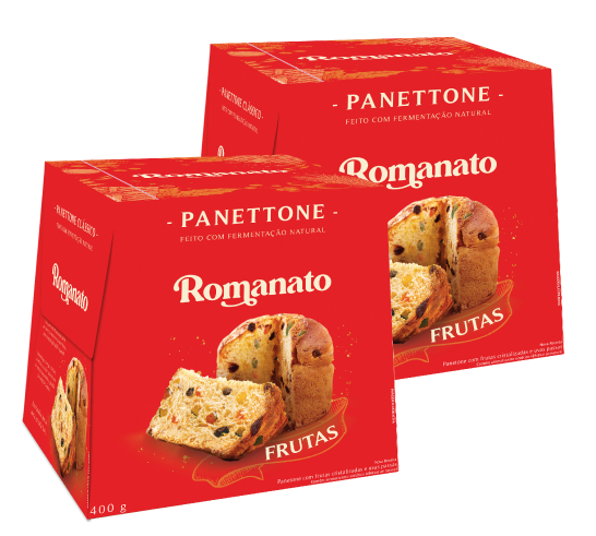 KIT COM 2 PANETTONES ROMANATO