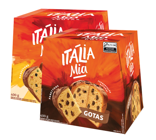 KIT COM 2 PANETTONES ITÁLIA MIA