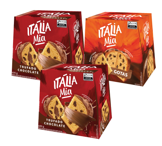 KIT COM 3 PANETTONES ITÁLIA MIA