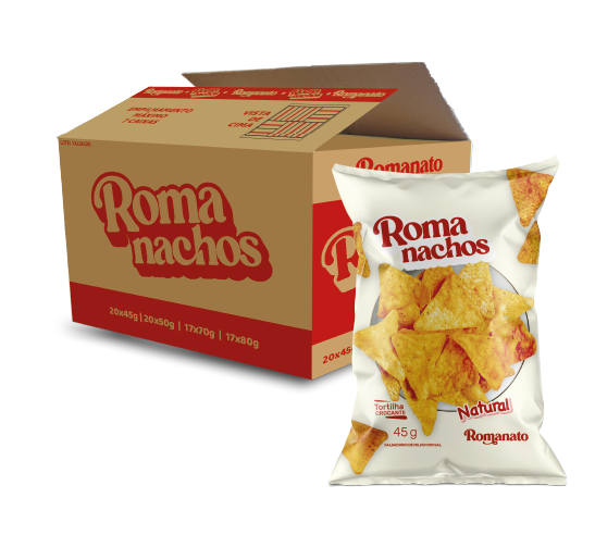 CAIXA FECHADA - 20 UNIDADES ROMANACHOS NATURAL - 45G