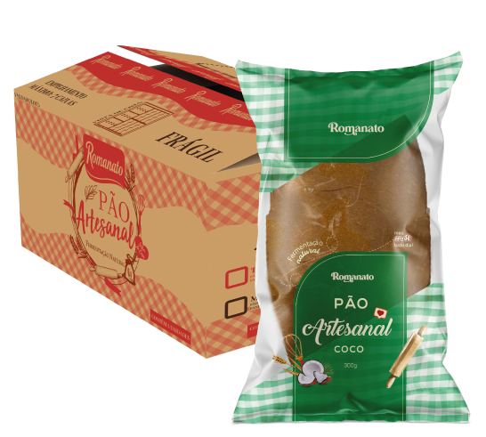 Caixa de Pão de Coco - 300g - 8 und - CAIXA FECHADA