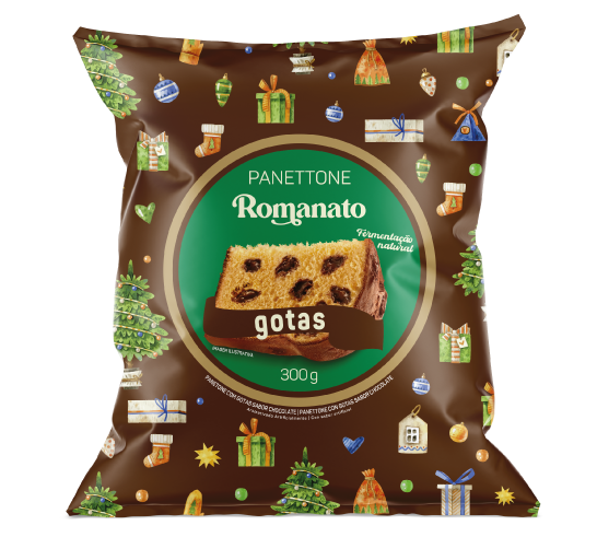 Panettone Flowpack - Gotas Chocolate (300g) - unidade