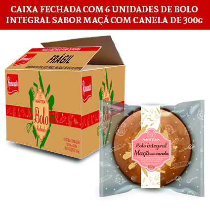 Caixa fechada: 6 unidades de Bolo 300g
