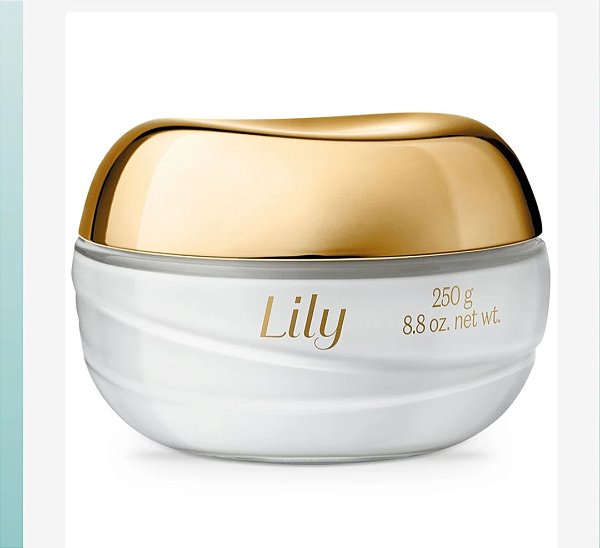 Creme acetinado hidratante desodorante corporal Lily 250g