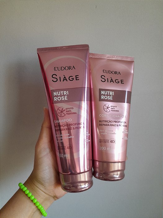Combo Nutre Rosê: Shampoo 250ml + Condicionador 200ml Eudora