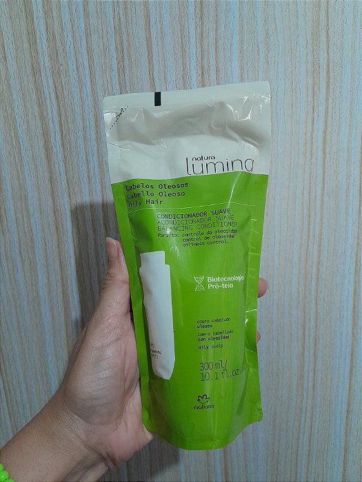 Refil condicionador suave para cabelos oleosos Lumina 300ml Natura