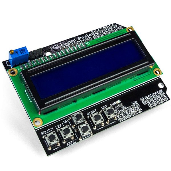 DISPLAY LCD SHIELD COM BOTÕES PARA ARDUINO