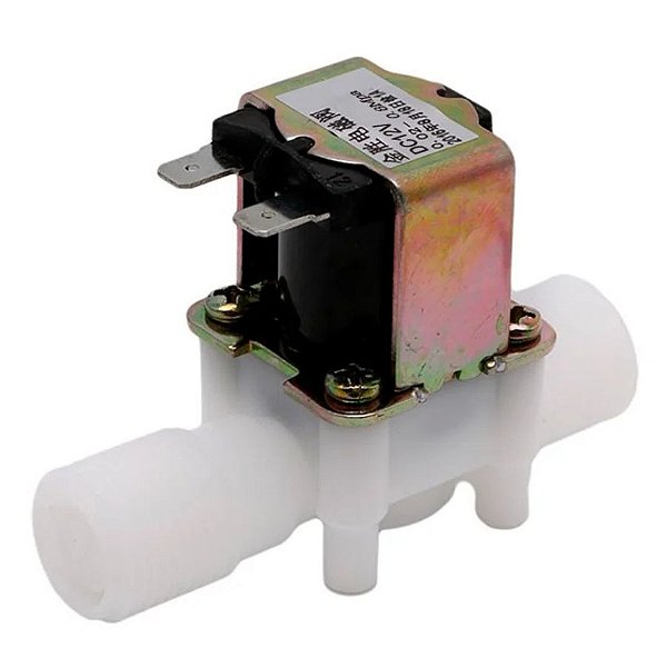 VÁLVULA SOLENOIDE PARA ÁGUA 12V ROSCA 1/2"