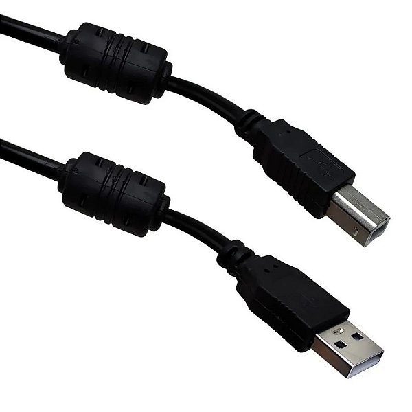 CABO EXTENSÃO USB TIPO A PARA TIPO B MACHO COM FILTRO 1,8MT