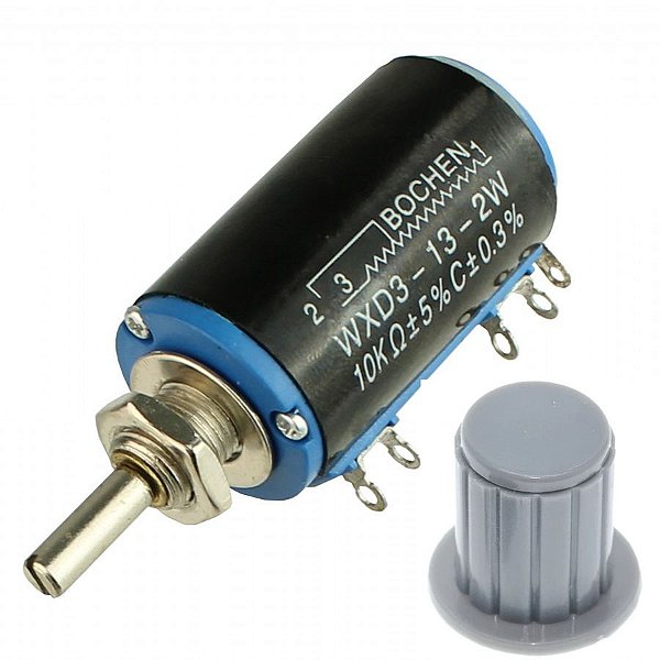 POTENCIÔMETRO MULTIVOLTAS 10K WXD3-13-2W COM KNOB