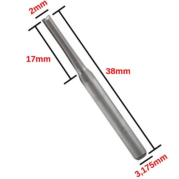 FRESA TOPO 2 CORTES RETOS PARALELOS 2X17MM PARA MDF PEAD