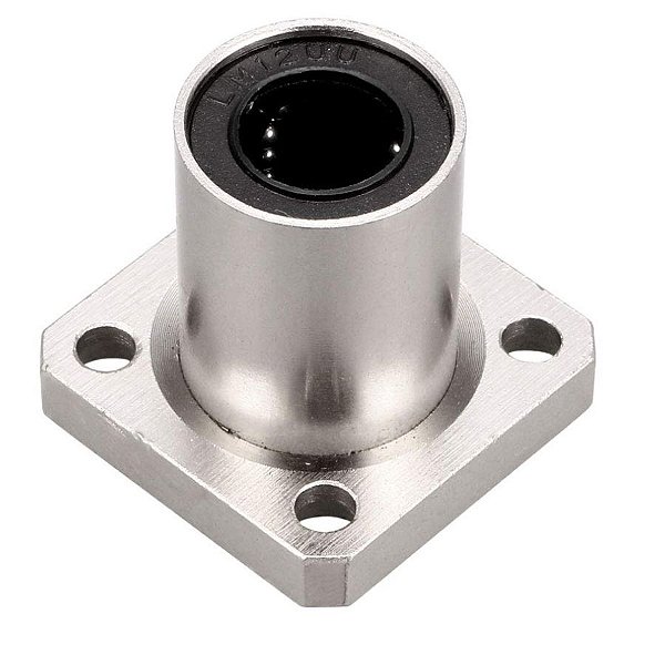 ROLAMENTO LINEAR LMK12UU COM FLANGE QUADRADA PARA EIXO 12MM