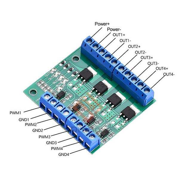 MODULO OPTOACOPLADOR ARDUINO PARA CLP MOSFET 24V 5A - 4hobby Indústria ...