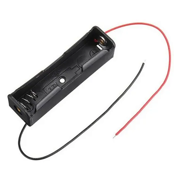 SUPORTE PARA 01 BATERIA 18650 LI-ION CASE TIPO CANOA