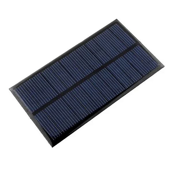 PLACA PAINEL CÉLULA SOLAR FOTOVOLTAICA 6V 1W 110X60MM