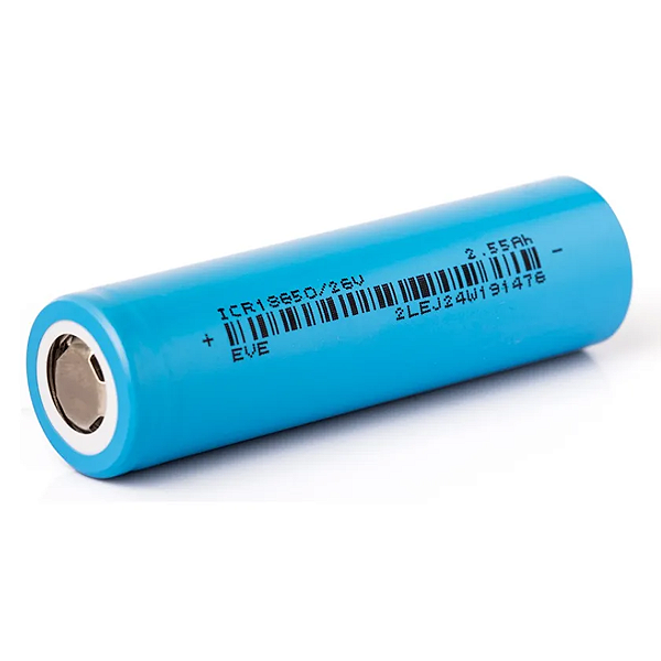 BATERIA 18650 LITIO LI-ION RECARREGÁVEL 3.7V 2550MAH EVE