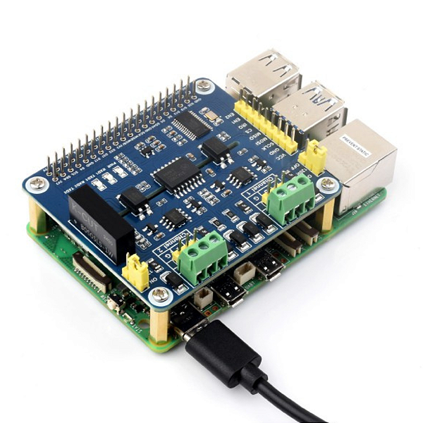 MODULO RS485 2 CANAIS ISOLADOS HAT PARA RASPBERRY PI