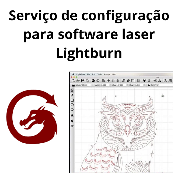 Serviço de configuração para software laser lightburn