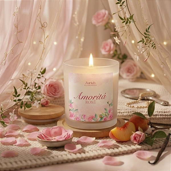Vela Aromática Amoritá Rosé - Edição Especial dia das Mães